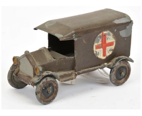 Taylor &amp; Barrett "Ambulance" larger scale issue - brown with black hubs, red and white crosses to sides - Fair See-Photo&