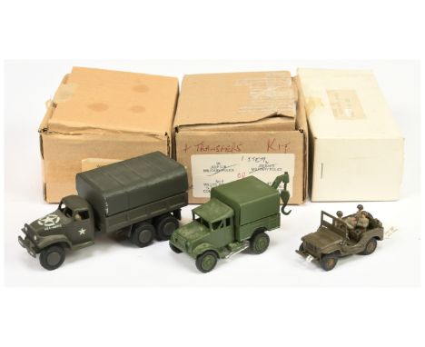 B &amp; B Military&nbsp; (Barnes &amp; Buller) &nbsp;1/60th scale Group of&nbsp; 3&nbsp; (1) Bedford 15 CWT GS with crane, (2