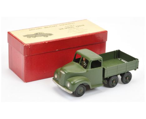 Britains 1335 Army 6-wheeled Tipping Lorry (3rd version) - military green including hubs with black tyres, decal headlights -