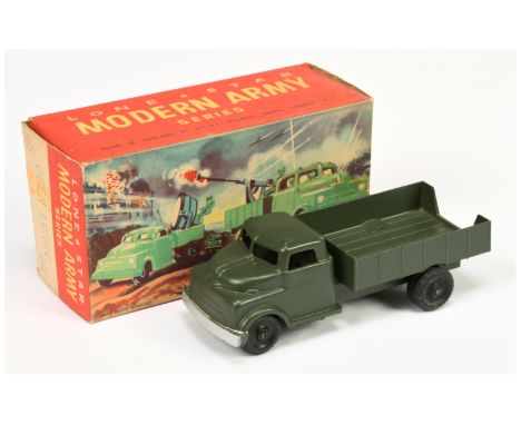 Lone Star Open Back Lorry- green including base, silver front bumper - Excellent in a Good Plus "Modern Army Series" carded p