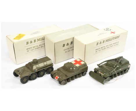 B &amp; B Military&nbsp; (Barnes &amp; Buller) &nbsp;1/60th scale Group of 3&nbsp; (1) Panhard EBR Personnel carrier,&nbsp; (