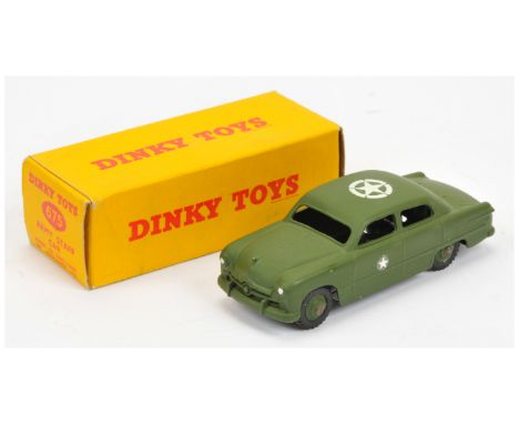 Dinky 675 (170m) Export issue Ford "Army Staff" Car - green body and rigid hubs with treaded tyres, white star on doors and r