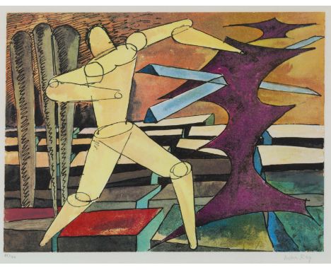 MAN RAY (1890-1976) L'homme infini, 1972     Lithographie en couleur. Signée et numérotée 86/150. Published by Edition Kung, 
