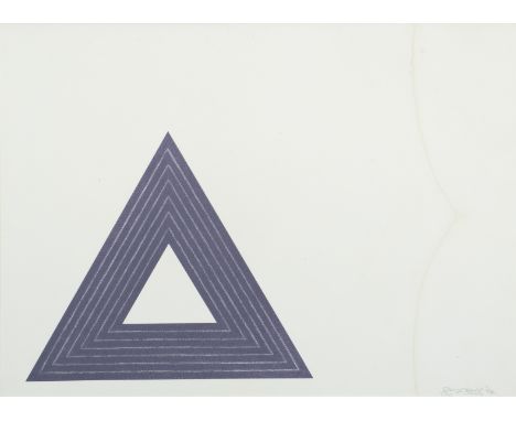 FRANK STELLA (1936-2024)  Leo Castelli  from Purple Series,1972    Lithographie. Signée, datée et numérotée 56/100. Timbre se