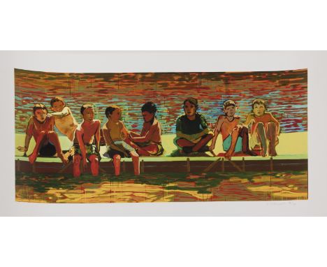 CLAIRE TABOURET (born 1981) The Dock, 2022     Sérigraphie en couleur. Signée, datée et numérotée 52/75Zeefdruk in kleur. Get