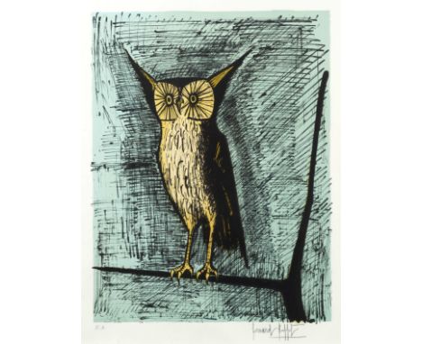 Bernard  BUFFET (1928-1998)La chouette      Lithographie en couleur. Signée et numérotée E.AKleurenlithografie. Getekend en g