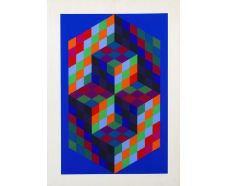 VICTOR VASARELY (1906-1997)  Koeb V, 1969 - 70    Sérigraphie en couleur. Signée et numérotée 124/225. Timbre sec. Ed. Denise