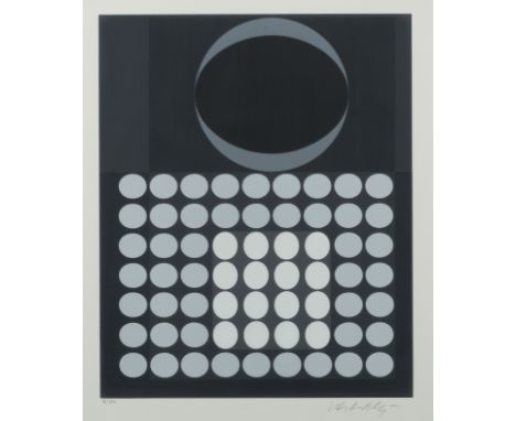 VICTOR VASARELY (1906-1997) Laika, 1970     Sérigraphie en couleur. Planche VI de l'album Clarities. Signée et numérotée 86/2