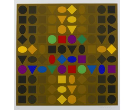 VICTOR VASARELY (1906-1997)Sorbonne, 1973      Sérigraphie en couleur. Signée et numérotée 68/425. Ed. Denise René, ParisZeef
