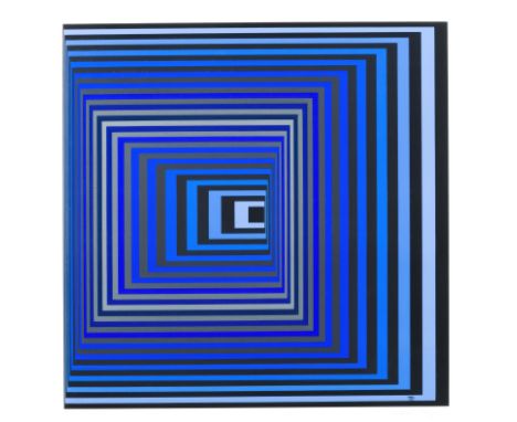 VICTOR VASARELY (1906-1997)  Vonal KSZ, 1974 Sérigraphie en couleur. Signée et numérotée 64/267 Zeefdruk in kleur. Getekend e
