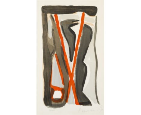 BRAM VAN VELDE (1895-1981)  MP 186, 1975    Lithographie en couleur. Signée et numérotée 66/100. Imp. Pierre BadeyKleurenlith