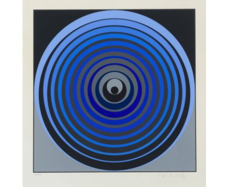 VICTOR VASARELY (1906-1997) Oerveng from Clarities Album, 1970        Sérigraphie en couleur. Signée et numérotée 42/250. Ed.