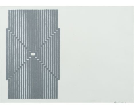 FRANK STELLA (1936-2024) Six Mile Bottom from the Aluminum series,1970     Lithographie. Signée, datée et numérotée 25/75. Ti