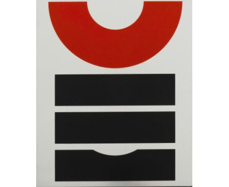 JO DELAHAUT (1911-1992)Signe Rouge-Noir, 1970      Sérigraphie sur alu. Titrée, justifiée, signée, datée et numérotée I/X au 