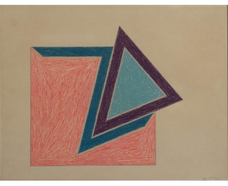 FRANK STELLA (1936-2024)  Moultonboro from Eccentric Polygons, 1974    Lithographie et sérigraphie en couleur. Signée, datée 