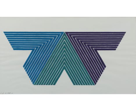 FRANK STELLA (1936-2024) Black Adder from V series, 1968     Lithographie en couleur. Signée, datée et numérotée T.P V. Timbr