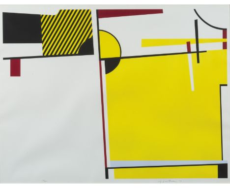 ROY LICHTENSTEIN (1923-1997) Bull VI (RL 73-518) from the Bull profile series, 1973     Lithographie, sérigraphie et lino cut