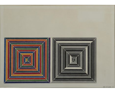 FRANK STELLA (1936-2024)  Jaspers Dilemma,1973     Lithographie en couleur. Signée et numérotée 87/100. Timbre sec. Ed.  Pete