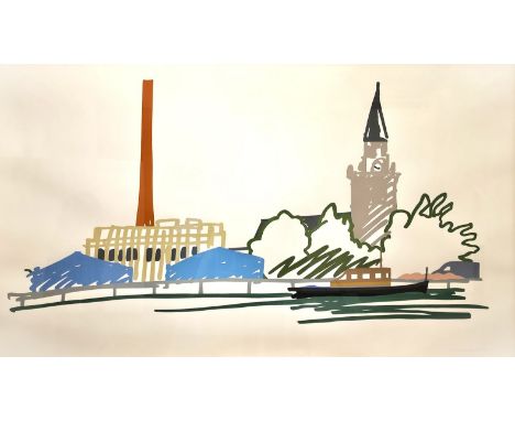 TOM WESSELMANN (1931-2004)  Thames Scene with Power Station, 1990    Sérigraphie en couleur. Signée et numérotée AP 7/8Zeefdr