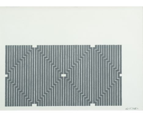FRANK STELLA (1936-2024) Casa Cornu from aluminium series, 1970     Lithographie. Signée, datée et numérotée 25/75. Timbre se
