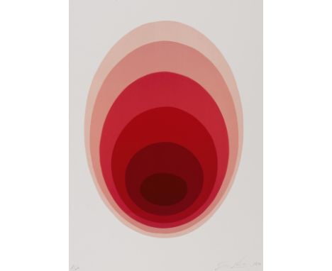 JAN KALAB (born 1978) Vibrating Egg (Tinto)  Sérigraphie en couleur.  Signée, datée et numérotée 30/80. Timbre secZeefdruk in