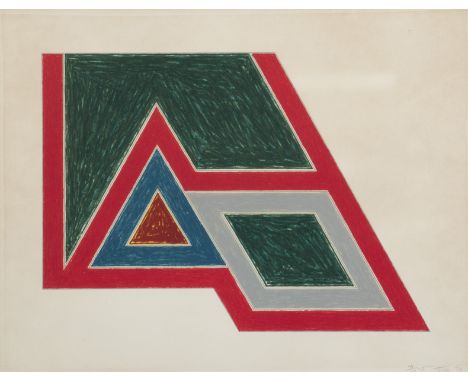 FRANK STELLA (1936-2024) Sanbornville from the Eccentric Polygons series, 1974    Lithographie et sérigraphie en couleur. Sig