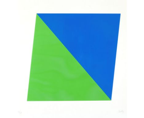 ELLSWORTH KELLY (1923-2015)Blue Green, 1970      Lithographie en couleur. Signée et numérotée 42/75. Ed. Gemini G.E.L, LA (EK