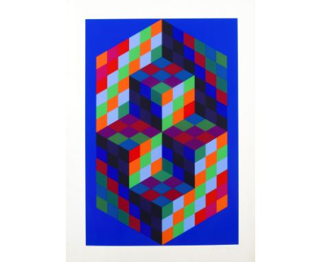 VICTOR VASARELY (1906-1997)   Koeb V, 1969 - 70   Sérigraphie en couleur. Signée et numérotée 122/225. Timbre sec. Ed. Denise