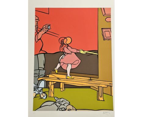 VALERIO ADAMI (born 1935) Untitled      Lithographie couleur. Signée et numérotée 75/130Kleurenlithografie. Getekend en genum