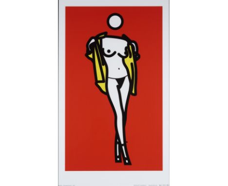 JULIAN OPIE (born 1958) Woman taking off Man's shirt, 2003     Sérigraphie en couleur. Ed. K21 Kunstammlung Nordrhein-Westfal