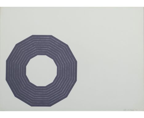 FRANK STELLA (1936-2024)  Kay Bearman from purple series, 1972    Lithographie. Signée, datée et numérotée 58/100. Timbre sec