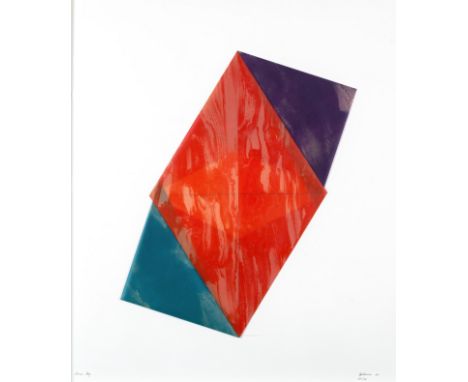 DOROTHEA ROCKBURNE (born 1932) Devine Ray, 1982     Lithographie sur Transpagra. Collage sur carton. Signée, titrée, datée et