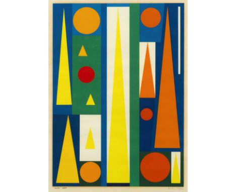 AUGUSTE HERBIN (1882-1960) Midi,1959      Sérigraphie en couleur. Signée, titrée, datée et numérotée 56/150. Ed. Denise René,
