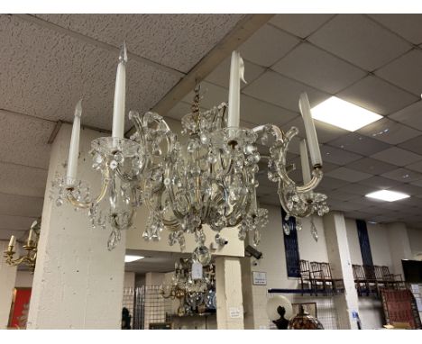LARGE CRYSTAL DROP CHANDELIER