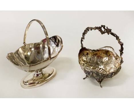 2 H/M SILVER BON BON DISHES - 270 GRAMS APPROX