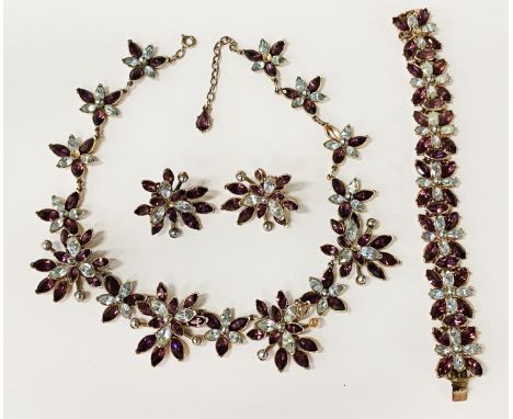 VINTAGE COSTUME NECKLACE/EARRINGS &amp; BRACELET