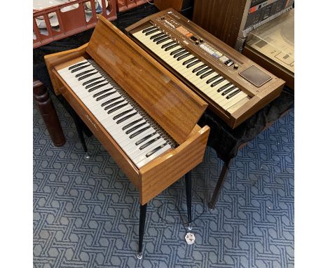 VINTAGE CASIOTONE 401 TOGETHER WITH A VINTAGE SONOLA KEYBOARD ON LEGS