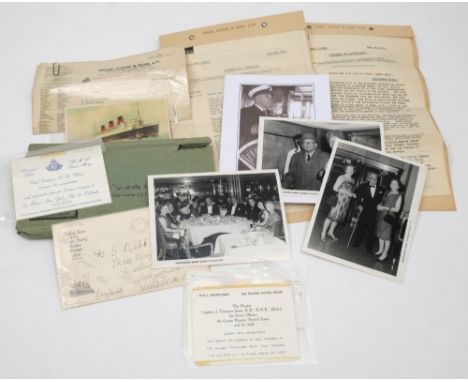 RMS Queen Mary, a letter or correspondence with Thomas Cook relating to her maiden voyage in 1936, a maiden voyage First Day 