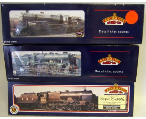 Bachmann, a 2-6-0 locomotive No 42789 with six wheel tender in BR black livery: a 4-6-0 locomotive No 6134 'The Cheshire Regi