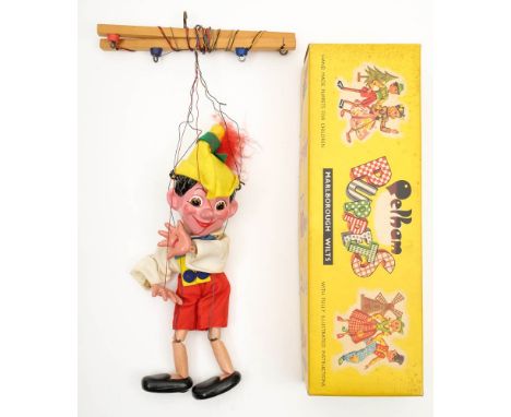 A Pelham puppet 'Pinocchio' in original box:, dated 1962.