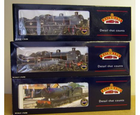 Bachmann, an 0-6-0 locomotive No 2260 with six wheel tender: in BR black livery, a 2-6-0 locomotive No 1824 with six wheel te