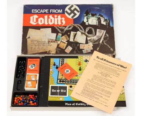 An 'Escape form Colditz' board game by H P Gibson & Sons in box:,(complete).