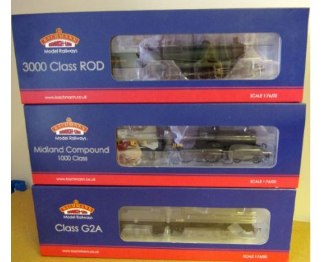 Bachmann,an 0-8-0 locomotive No 49287 with six wheel tender:  in BR black livery, a 4-4-0 locomotive No 1189 with six wheel t