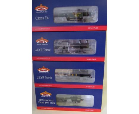 Bachmann, a 2-4-2 tank locomotive No 50636 in BR black livery: an 0-6-2 tank locomotive No 473 in Southern green livery, a 2-