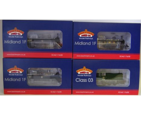 Bachmann, an 0-6-0 tank locomotive No 41661 in BR black livery: an 0-6-0 diesel shunter No 2011 in BR green livery, an 0-6-0 