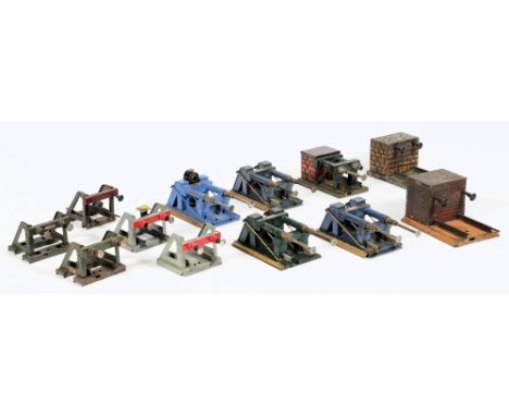 Marklin, Bing and Hornby, two gauge 1 hydraulic buffers: together with ten other sets of assorted buffers. 