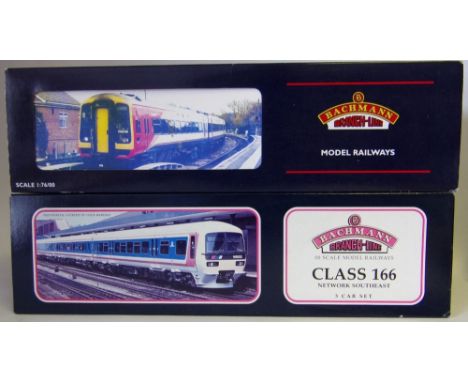 Bachmann, a 159 three Car DMU  in Southwest Trains livery: and a Turbostar three car DMU in Network Southeast livery, all box