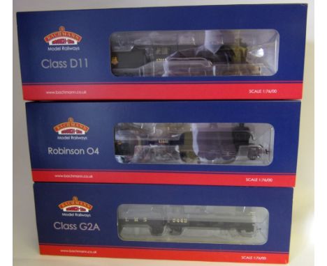 Bachmann,a 0-8-0 locomotive No 9449 with six wheel tender in LMS black livery: a 2-8-0 locomotive No 63601  with six wheel te