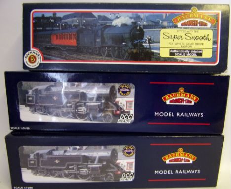 Bachmann, a 2-6-4 tank locomotive No 42096 in BR black livery: a 2-6-4 tank locomotive No 42073 in BR black livery and an 0-6