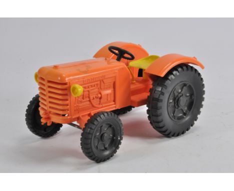 Sanson Fiat orange plastic Tractor. VG to E. 